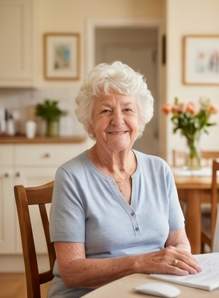 a happy AliMo Care client at home in Bristol — AliMo Care, Bristol